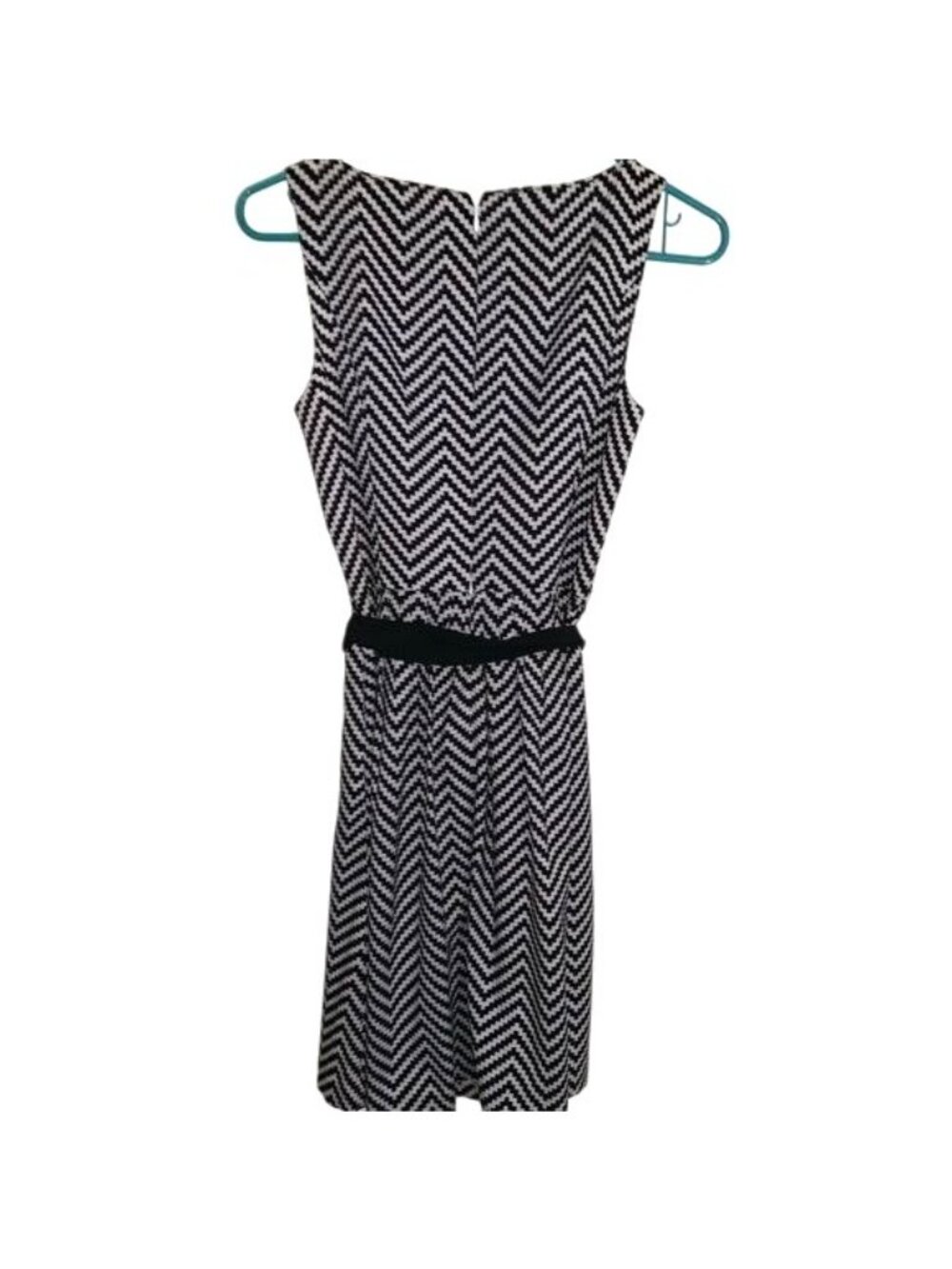 White House Black Market Chevron Print Sleeveless Dress Size 00 With Tags - Picture 8 of 10